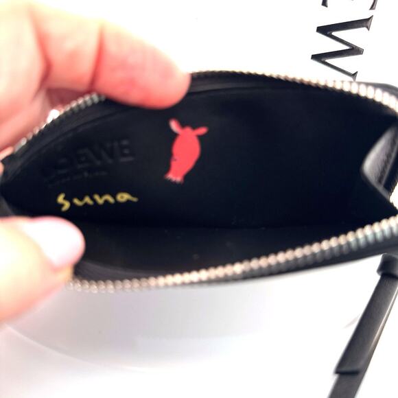 Loewe Suna Fujita x Loewe Whale Zip Coin Card Holder - Black - Picture 4 of 4